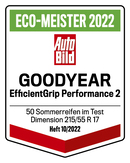 Goodyear EfficientGrip Performance 2 in 215/55 R 17 in AUTO BILD Ausgabe: 10/2022